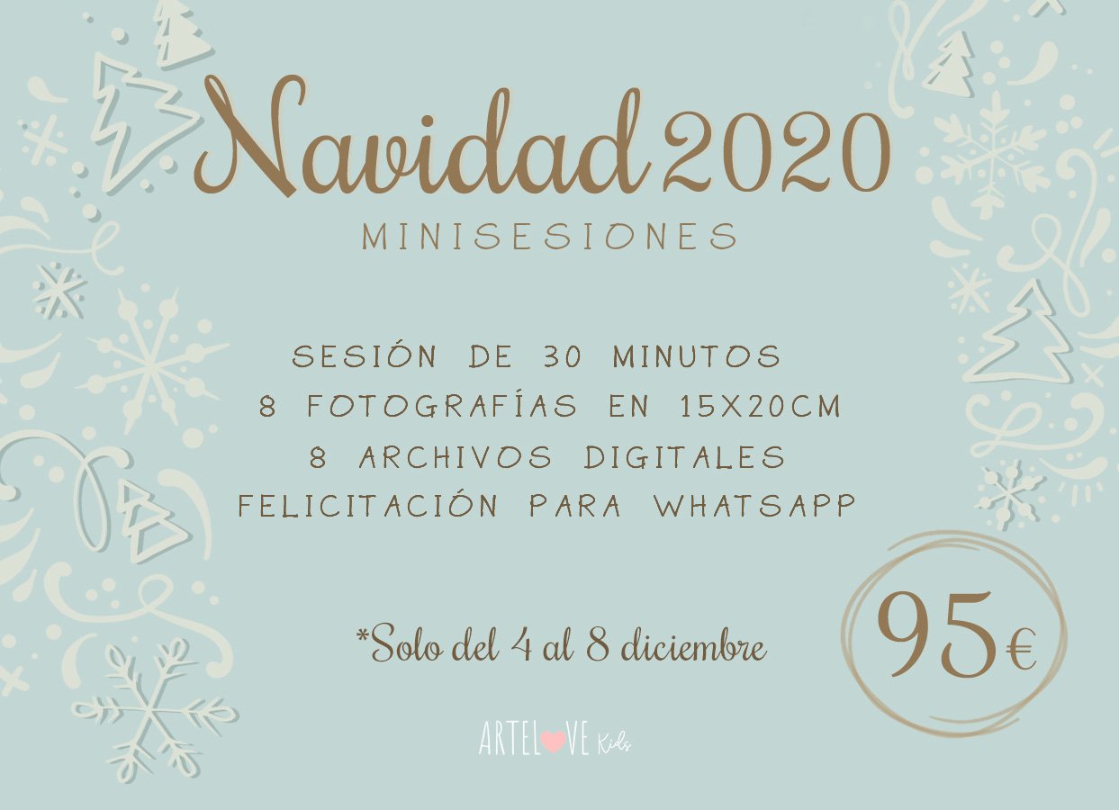 PROMO-NAVIDAD-2020-Artelove-Cartagena-elcorteinglés promoción navidad 2020 estudio fotográfico Artelove